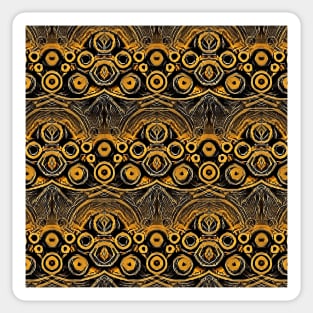 copper and GOLD coloured repeating pattern and design Sticker